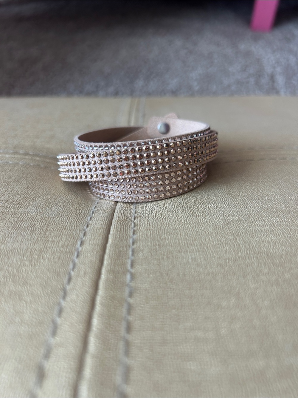 Touchstone Crystal by Swarovski Tri-Wrap bracelet blush RETIRED PIECE